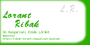 lorant ribak business card